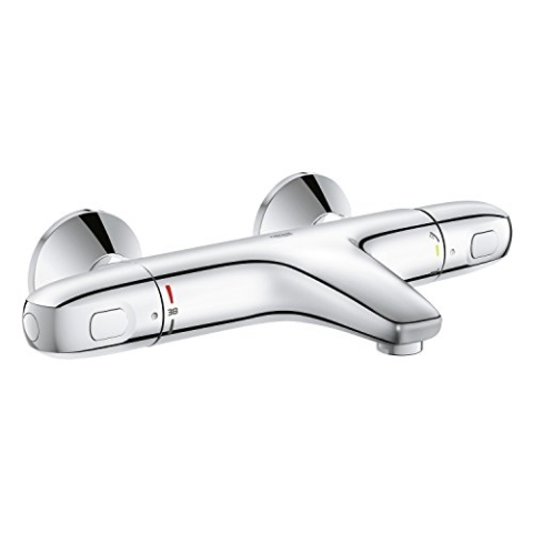 GROHE Grohtherm 1000 - Thermostat-Wannenbatterie (Eigensicher gegen Rückfließen, Sicherheitssperre bei 38°C, Wandmontage), chrom, 34155003