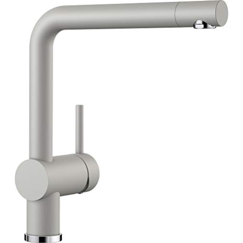 BLANCO LINUS - Moderne Küchenarmatur mit hohem Auslauf - Hochdruck - Grau - 520746