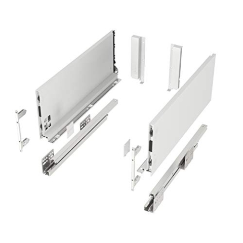 Schubkastensystem JUNKER-SLIM weiß Höhe: 167 mm Tiefe: 350 mm belastbar bis 40 Kg Soft-Close Schubladensystem mit 13 mm schlanken Schubladenzargen