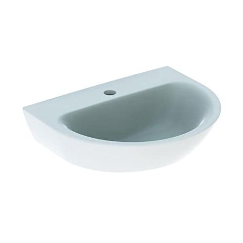 Geberit Renova Handwaschbecken, 1 Hahnloch, ohne Überlauf, Breite: 50cm, 500.498.01.1, Farbe: Weiß