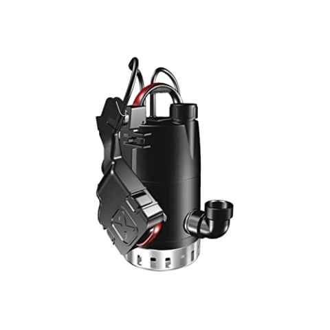 UNILIFT CC5 - A1 Tauchpumpe für Schmutzwasser, max. Durchflussmenge: 1,67 l/s, Netzfrequenz: 50 Hz, 1x220-240 V, 0,98 A, 19,05 x 16 x 30,5 cm, Schwarz/Stahl