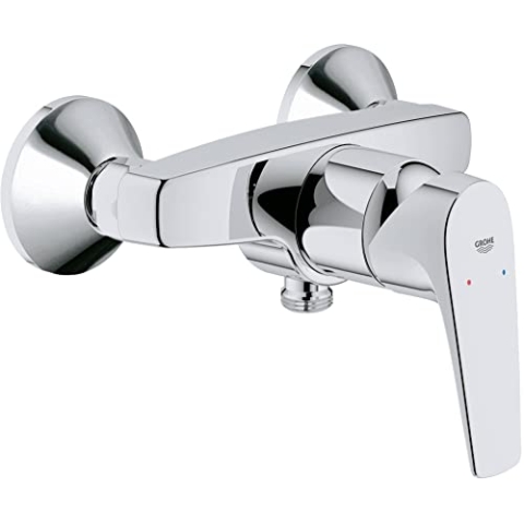 GROHE Start Flow - Einhand-Wannenarmatur (Wandmontage, langlebige Oberfläche, einstellbare Mengenbegrenzung), chrom, 23771000
