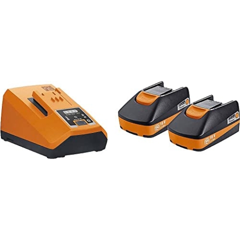Fein Werkzeugakku-Set inkl. Schnellladegerät ALG 80 BC (2 Akkus 3,0 Ah, Ladegerät mit Bluetooth, Benachrichtigung bei geladenem Akku) 92604324010