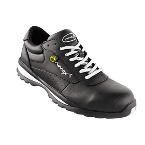 ruNNex 5382 S3-Damen-Sicherheitshalbschuhe GirlStar, 42, Schwarz/Weiß