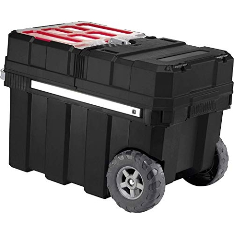 Keter 17191709 Werkzeugwagen Master Pro Serie Masterloader, Kunststoff, schwarz/gelb