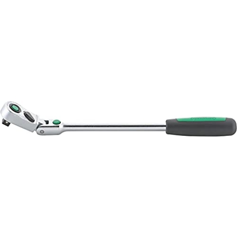stahlwille 452QR l 3/8“ Gelenkknarre l Ratsche mit 90° schwenkbarem Kopf l QR Sicherheitsverriegelung l 2-K-Griff l Made in Germany