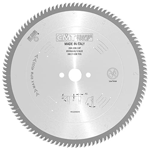 CMT Orange Tools 284.108.14p – Kreissägeblatt für Aluminium 350 x 32 x 3.2 Z 108 TCG 5 Grad pos.