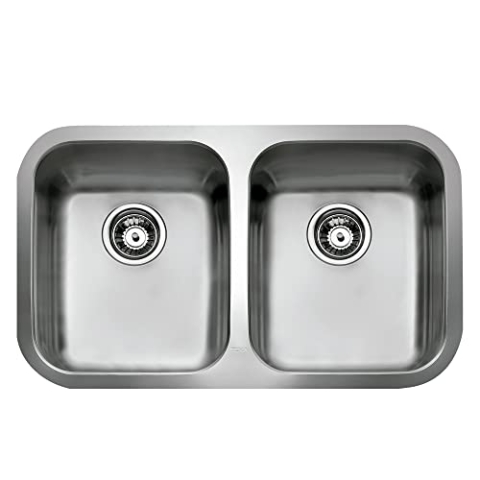FREGADERO BE 2C 780 Fregadero BE inox 2 cubetas, 200mm, Mueble 90
