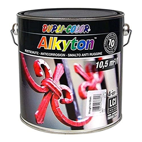 Dupli-Color 366017 DC-Alkyton Streichlack, 2500 ml, Eisen Glanz Schwarz/Anthrazit