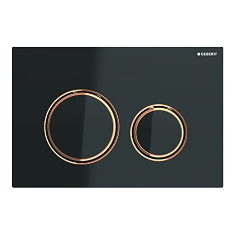 - Geberit Betätigungsplatte schwarz matt Sigma21 für Doppelspülung Rotgold - Geberit