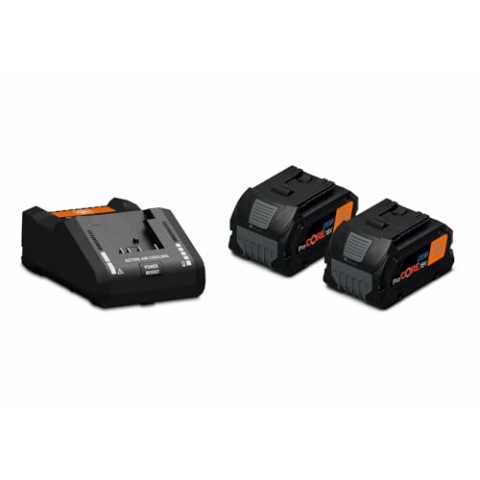 FEIN Akku-Starter-Set ProCORE 18 V 8.0 Ah AS- 2 ProCORE Li-Ionen Akkus mit Highpower-Zellen mit Ladegerät GAL 18V-160. Für alle Akku-Packs mit AMPShare oder Bosch Professional 18 V Akku-Schnittstelle