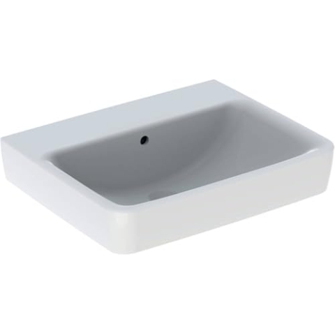 Geberit Renova Plan, Waschtisch, 55x44 cm, ohne Hahnloch, mit Überlauf, 501634, 501.634.00.1, Farbe: weiß matt
