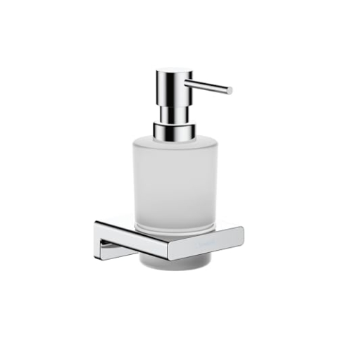 hansgrohe AddStoris - Seifenspender, Lotionspender für Wandmontage, Flüssigseifenspender, verdeckte Befestigung, Badezimmer Zubehör, Chrom, 41745000