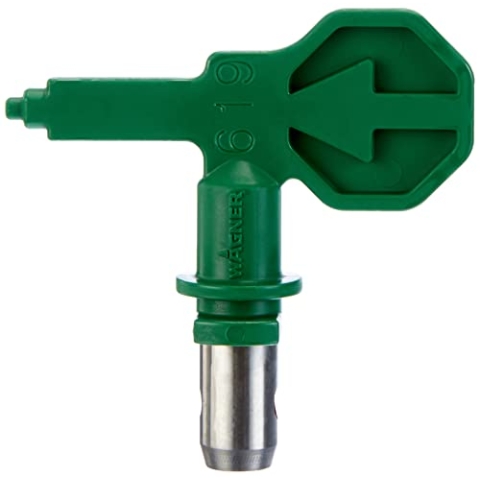 WAGNER Control Pro HEA Düse 619 für Control Pro Airless Farbsprühsysteme für Latexfarben, Dispersionen, Rostschutzfarben, < 55% weniger Sprühnebel, grün