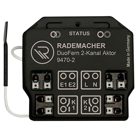 Rademacher Universal-Aktor (2-Kanal) 9470-2 - Unterputz-Funkaktor für Licht und elektrische Verbraucher (HOMEPILOT Nachfolgemodell verfügbar)