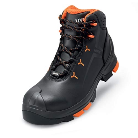 Uvex 2 Arbeitsschuhe - Sicherheitsstiefel S3 SRC ESD - Orange-Schwarz - Weite 12 / Weit - GR, Größe:42
