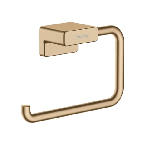 hansgrohe AddStoris - Toilettenpapierhalter, Klopapierhalter für Wandmontage, Klorollenhalter, verdeckte Befestigung, Badezimmer Zubehör, Brushed Bronze, 41771140