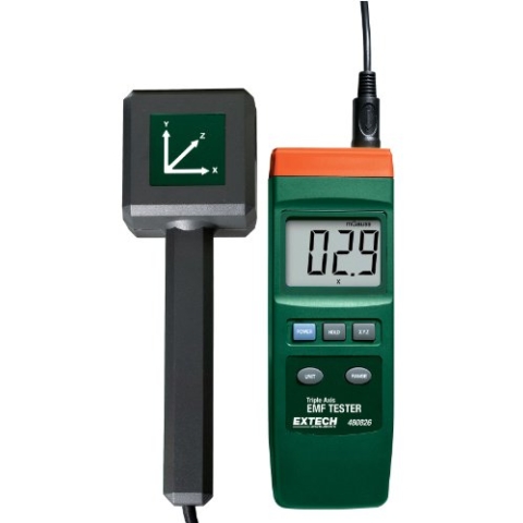 Extech EMF Messgerät zur Messung dreiachsiger elektromagnetischer Felder, 1 Stück, 480826
