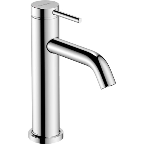 hansgrohe Tecturis S - Waschtischarmatur ohne Ablauf, Wasserhahn Bad mit Auslauf Höhe 110mm, Mischbatterie Waschbecken wassersparend (EcoSmart+), Chrom