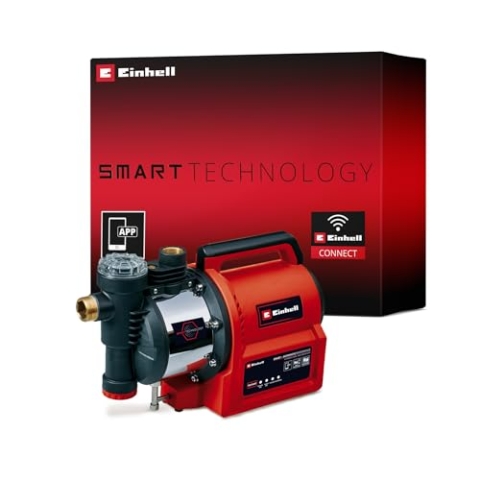 Einhell Automatische Gartenpumpe GE-AW 1144 SMART (Smart Garden, App, Bewässerung per Zeitplan / smart mit KI + Wetterdaten, 4400 L/h Fördermenge, max. 48 m Förderhöhe, Vorfilter)