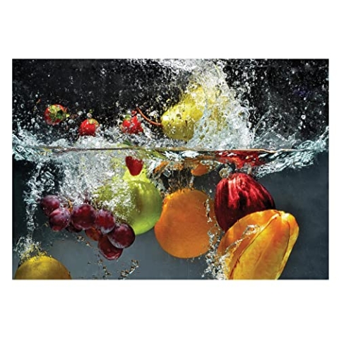 Fototapete Küche Obst Wasser - inkl. Kleister - für Esszimmer Küchetapette Vlies Tapete Vliestapete Wandtapete Motivtapeten Montagefertig (368x254 cm)