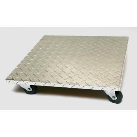 Möbelroller/Pflanzenroller (Profi) 50x50 cm, Alu, 150 kg, PU-Rolle, Marke: Szagato, Made in Germany (Design-Pflanzenroller Transportroller Rollbrett)