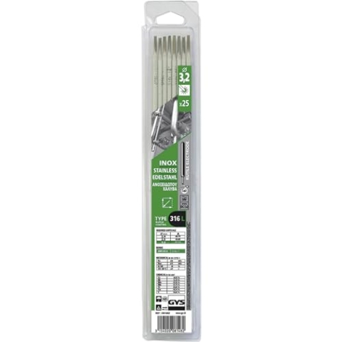 25 Edelstahl-Elektroden - 316 L - Ø 3,2 mm - Blister