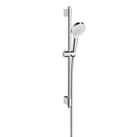 Hansgrohe 27353400 Crometta Vario-Set Dusche, Weiß/Chrom, 71,4 x 26,9 x 7,9 cm