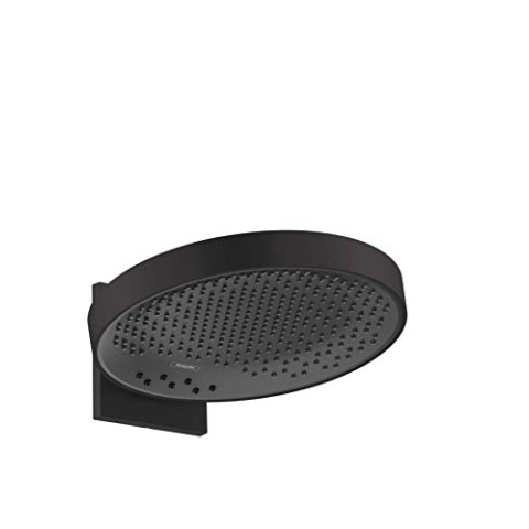 hansgrohe Duschkopf Regendusche Rainfinity (360mm, rund, 3 Strahlarten, Wandmontage) Mattschwarz
