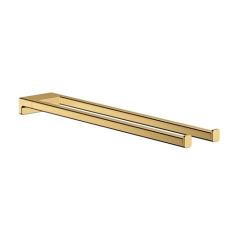 hansgrohe Handtuchstange AddStoris, Handtuchhalter 44.5cm, Badetuchhalter, Polished Gold Optic, 40 x 455 x 85