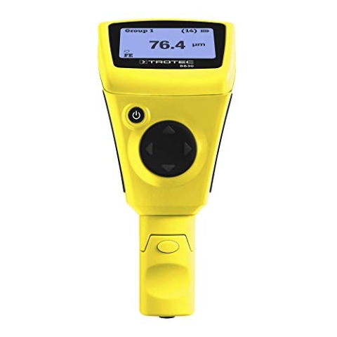 TROTEC Lackmessgerät BB30 – Lackschichten Messgerät für Auto – Messbereich 0 µm bis 2.000 µm, Speicher für 2500 Messwerte, Bluetooth