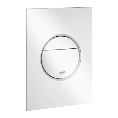 Grohe Nova Cosmopolitan S WC- Betätigungsplatte für Rapid SL S-Size, 130 x 172 mm, 2-Mengen- und Start und Stopp-Betätigung, Alpinweiß 37601SH0 Design Größe