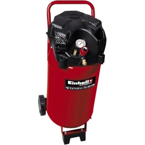 Einhell Kompressor TC-AC 190/6/8 OF (1100 W., max. 8 bar, 6 l-Tank, 185 l/min Ansaugleistung, Motordrehzahl 15000 min^-1, Druckminderer, Manometer, ölfrei)