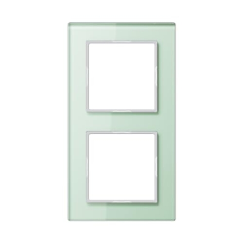 Jung Rahmen Glas 2fach Serie A Creation Mattweiß, 1 Stück, AC 582 GL WMT