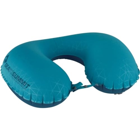 Sea to Summit - Aeros Premium Lendenkissen - Aufblasbares Stützkissen - Entlastung des unteren Rückens - Polyestergewebe 50D - Kompakte Reisetasche - Arbeit, Reisen & Autofahrten - Aqua Blue - 70g
