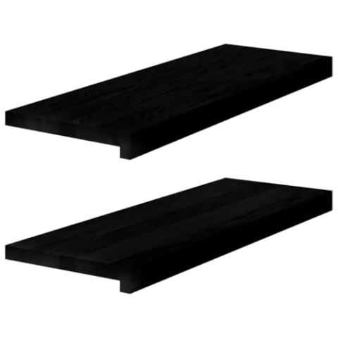vidaXL Fensterbänke 2 Stk. Dunkelbraun 70x30x2 cm Massivholz Eiche, Fensterbrett, Holz Treppenstufe, Holz Fensterbrett, Fensterbank Eichenholz