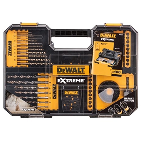 Dewalt DEWDT70620T Extreme Bohren und SDS Set, Gelb, Set 100 Stück