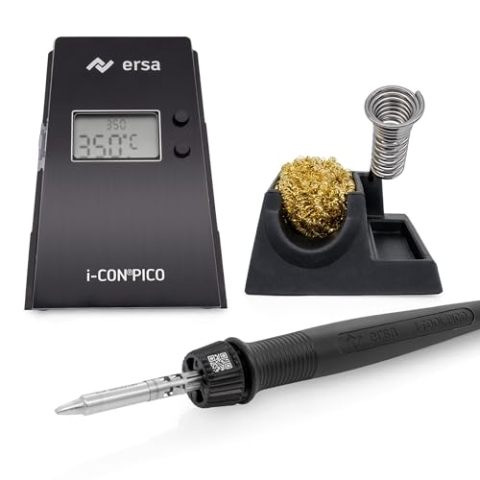 ERSA i-CON PICO MK2 Lötstation 80 Watt 150-450°C digitale Lötstation mit federleichtem und ergonomischem i-TOOL PICO MK2 Lötkolben mit TIP`N TURN Wechsel + 1,6 mm Lötspitze mit Auto-Standby