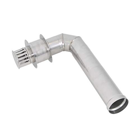 Thermo Products Edelstahl Abgasrohr/Schornsteinrohr Satz (Wanddurchführung) Theflu002 für der TTulpe Indoor B-11, Metallic