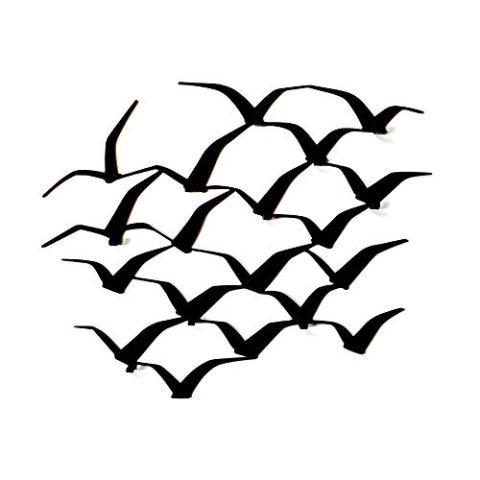 Decorizzly®, Dekorative Wandhaken, Garderobenhaken, Kleiderhaken, originelle Kleiderbügel BIRDS