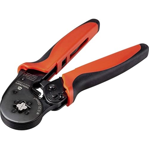 Toolcraft Crimpzange I Crimpen I Presszange I Quetschbereich 0,25-10 mm² I Carbonstahl I I Elektronikzubehör