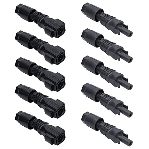Phoenix Contact Sunclix Solarstecker 5 Paar I PV-C3M-S 2,5 4 6 Stecker I PV-C3F-S 2,5 4 6 Buchse I Schwarz I Sunclix Steckverbinder I für Solaranlagen