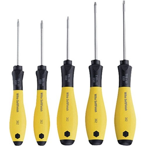 Wiha Schraubendreher Set SoftFinish ESD TORX 5-tlg. (27253)