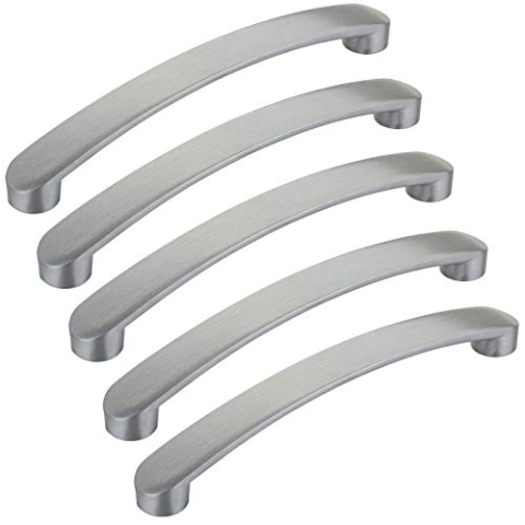 SOTECH 25 Stück Möbelgriffe SW111 BA 160 mm Edelstahloptik Schrankgriff Länge 180 mm Vitrinengriff Breite 19 mm Schubladengriff Höhe 26,5 mm