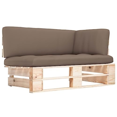 vidaXL Kiefernholz Imprägniert Garten Ecksofa Gartensofa Palettensofa Sofa Lounge Palettenmöbel Outdoor Terrasse Einzelsofa Gartenmöbel