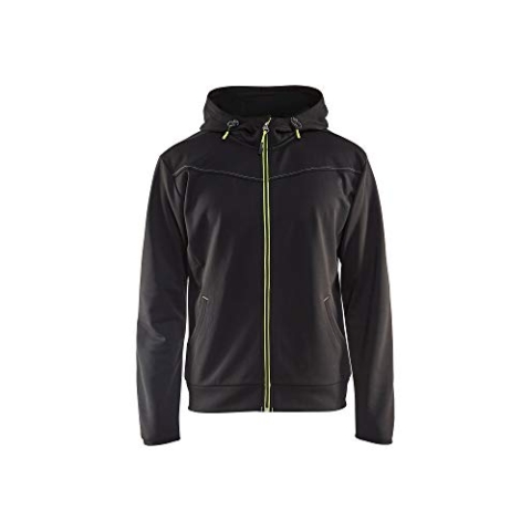 Blaklader 33632526 SWEATSHIRT MIT VOLLEM REIßVERSCHLUSS, Schwarz/Gelb, grootte XXXL