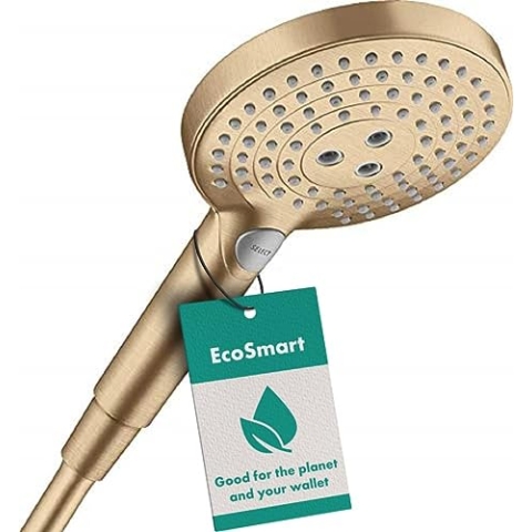 hansgrohe wassersparender Duschkopf Raindance Select S 120 (Regendusche, 3 Strahlarten), Brushed Bronze
