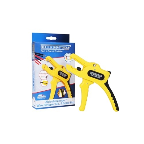 WEICON TOOLS Abisolierzange No. 5 Solar Pro | spezielle Abisolierzange für Solarkabel & Photovoltaikkabel