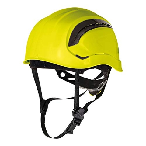 Deltaplus GRAWIJAFL Belüfteter Bauhelm - Bergsteigerhelm-Stil, Gelb, Größe Einstellbar