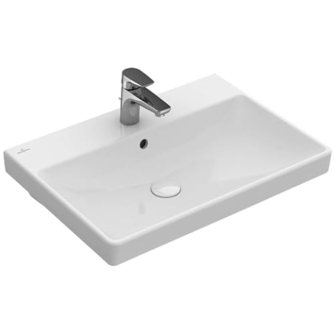 Villeroy & Boch 41586501 Rechteckiges Waschbecken, rechteckig, Weiß, 650 mm, 470 mm, 19 kg